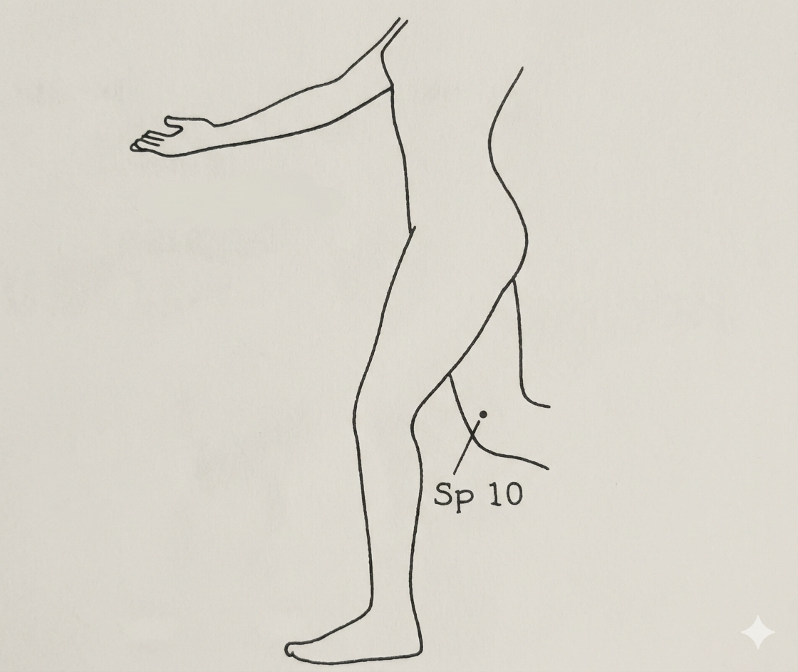 SP 10 Sea of Blood pressure point for hormonal acne and skin inflammation relief